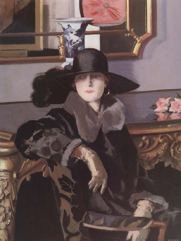 Francis Campbell Boileau Cadell Lady in Black oil painting image